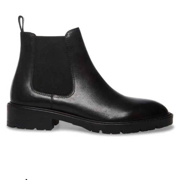 Steve Madden Shoes - Host Pick! Madden Chelsea Boot Leopold Black Leather(Retail $160)